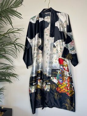 AUTHENTIC JAPANESE | Satin Kimono Robe | OS